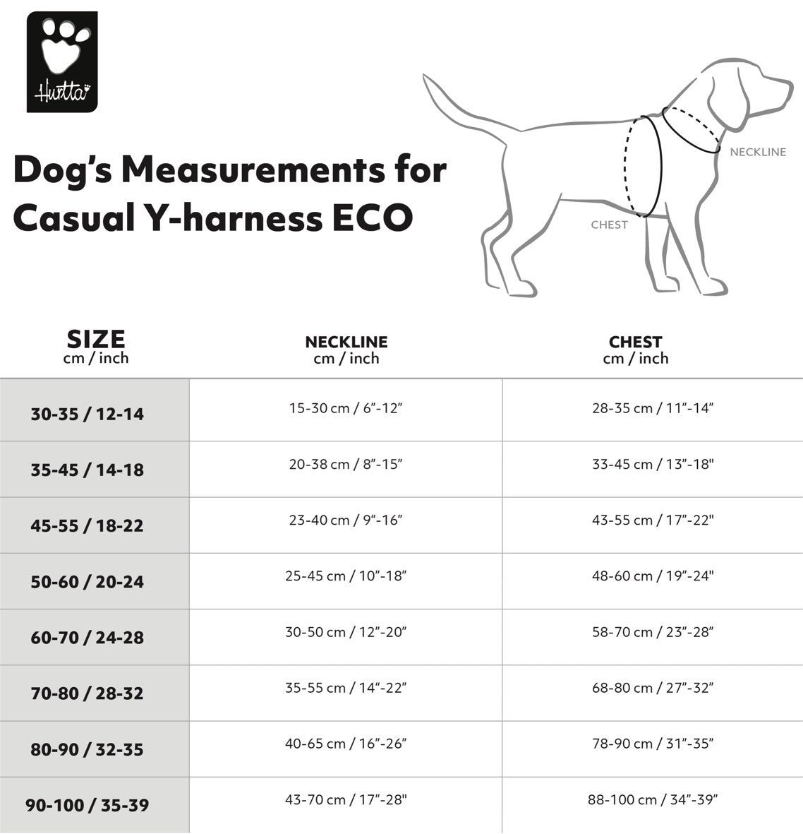 Hundegeschirr Casual Y-harness ECO raven - PetFitWorld