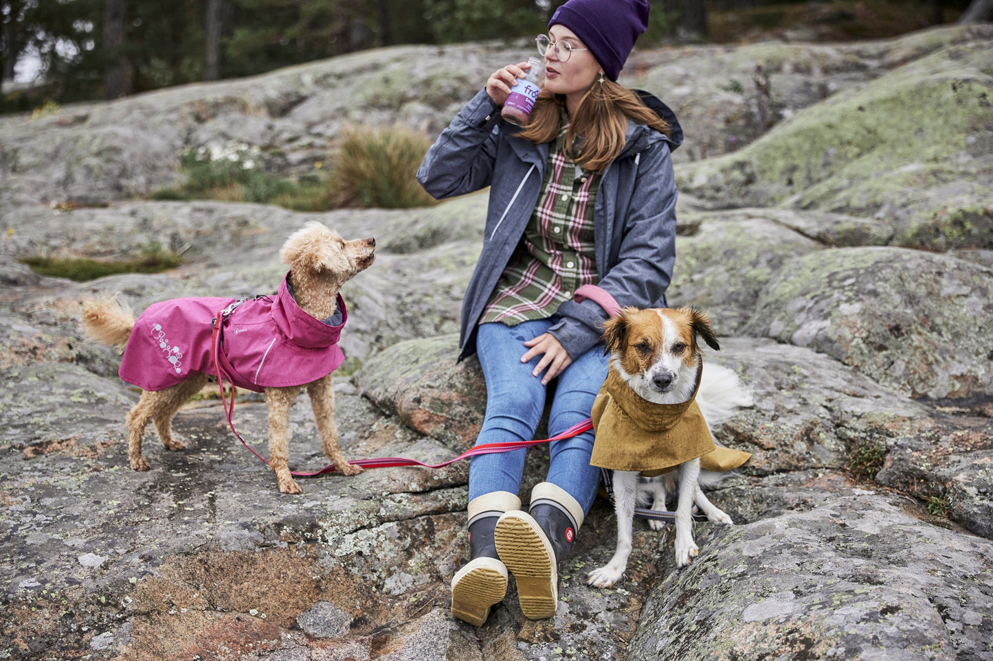 Regenmantel Monsoon Coat II ECO ruby - PetFitWorld