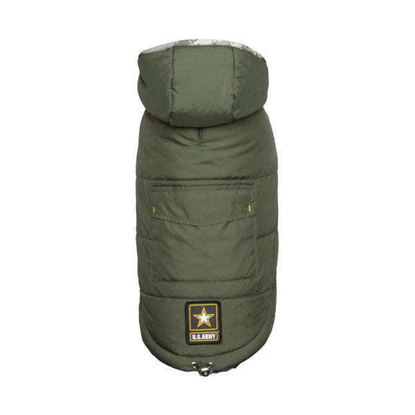 Dunkle Camo Army Hundeparka - PetFitWorld