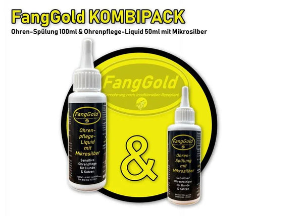 Ohren-Spülung 100ml & Ohrenpflege-Liquid 50ml mit Mikrosilber